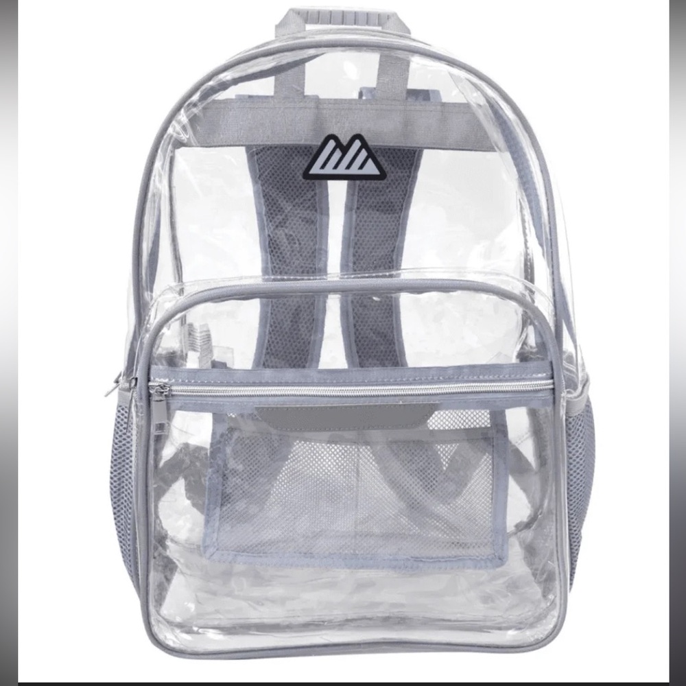 Summit Ridge Clear Gray Transparent Backpack by - 18"